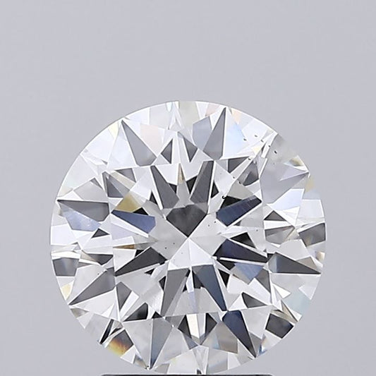 Lab-Grown Round Diamond - 2.5 Carats, F Color, VS2 Clarity - Certified by IGI - Report Number: LG687564025