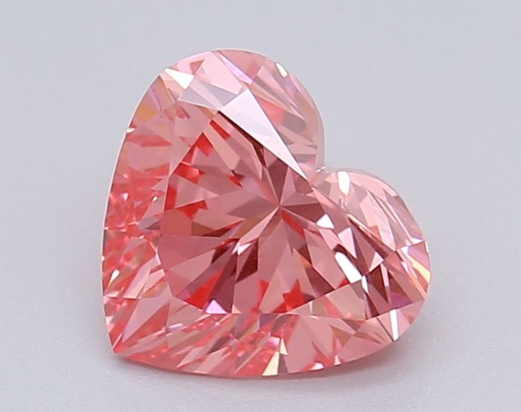 Lab-Grown Heart Diamond - 1.05 Carats, Fancy Vivid Pink Color, VS1 Clarity - Certified by IGI - Report Number: LG615366991