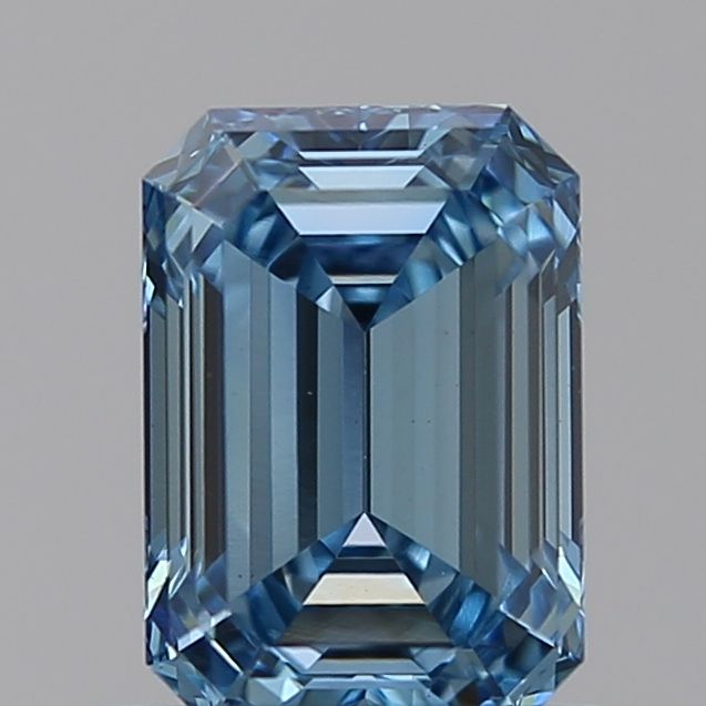 Lab-Grown Emerald Diamond - 0.79 Carats, Fancy Intense Blue Color, VS1 Clarity - Certified by IGI - Report Number: LG585336463