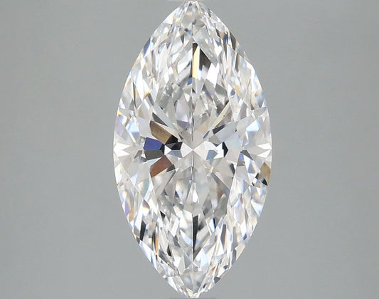 Lab-Grown Marquise Diamond - 2.47 Carats, D Color, VS2 Clarity - Certified by IGI - Report Number: LG668418724