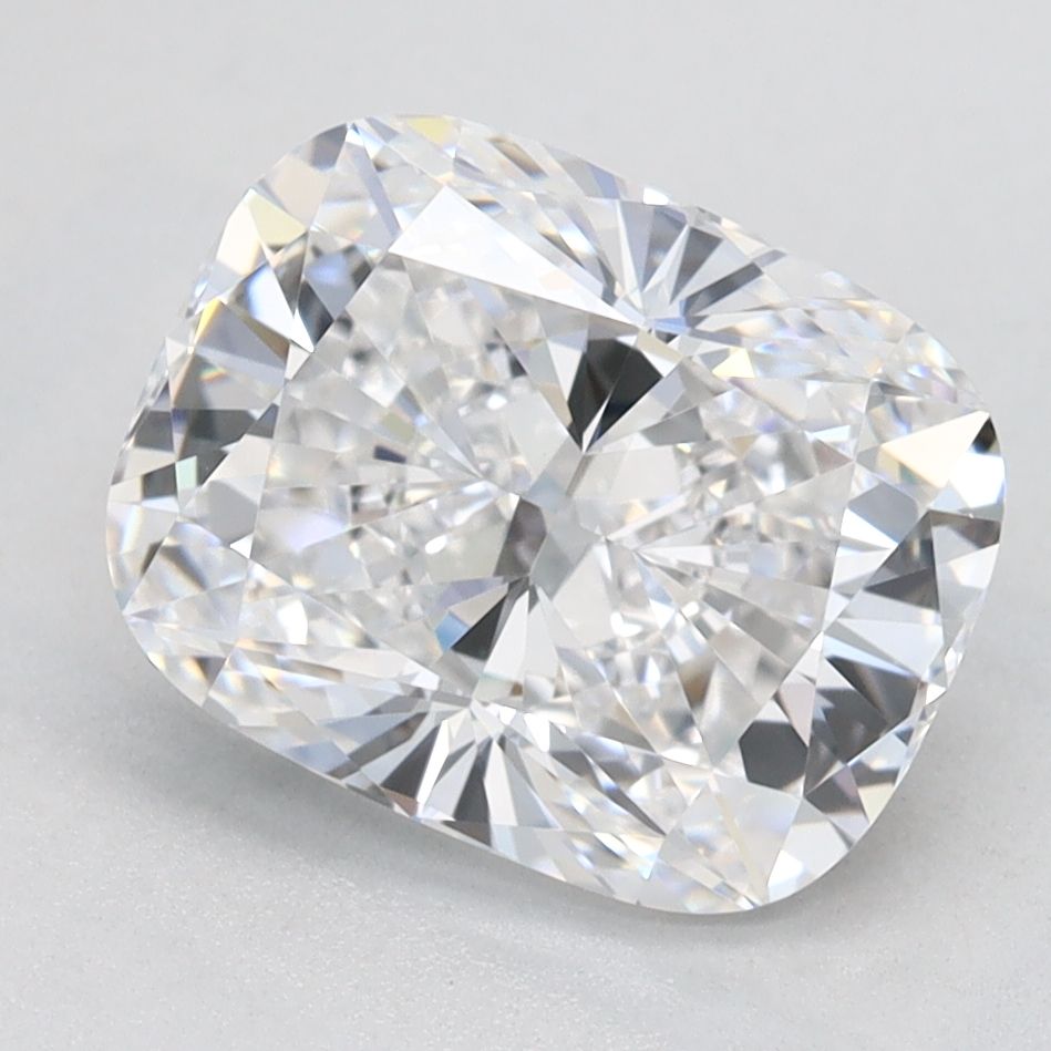 Lab-Grown Cushion Diamond - 2.45 Carats, D Color, VVS2 Clarity - Certified by GIA - Report Number: 7501915091