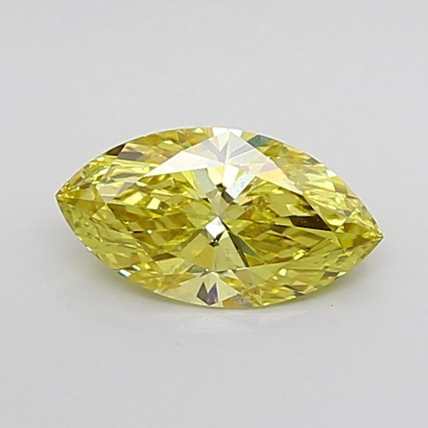Lab-Grown Marquise Diamond - 1.05 Carats, Fancy Intense Yellow Color, VS2 Clarity - Certified by IGI - Report Number: LG651410860