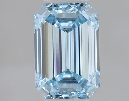 Lab-Grown Emerald Diamond - 1.09 Carats, Fancy Intense Blue Color, VS1 Clarity - Certified by IGI - Report Number: LG678577044