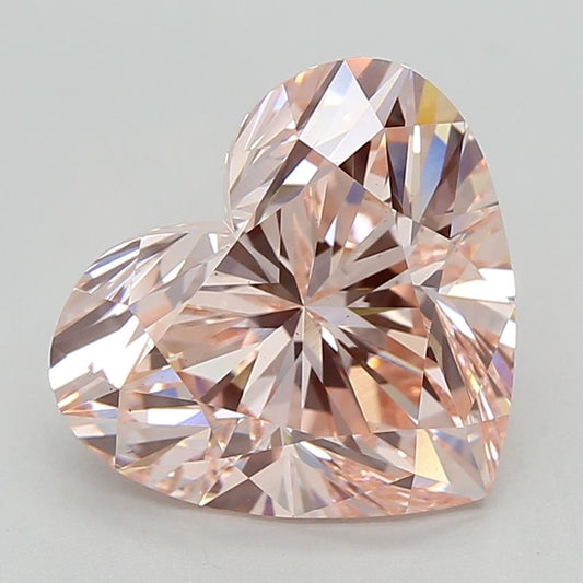 Lab-Grown Heart Diamond - 5.51 Carats, Fancy Intense Pink Color, VS2 Clarity - Certified by IGI - Report Number: LG681572116