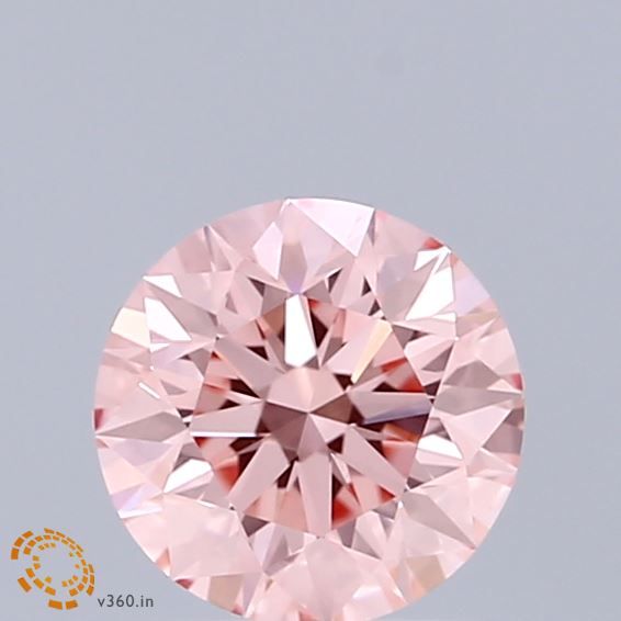 Lab-Grown Round Diamond - 1.02 Carats, Fancy Vivid Pink Color, VVS2 Clarity - Certified by IGI - Report Number: LG683515301
