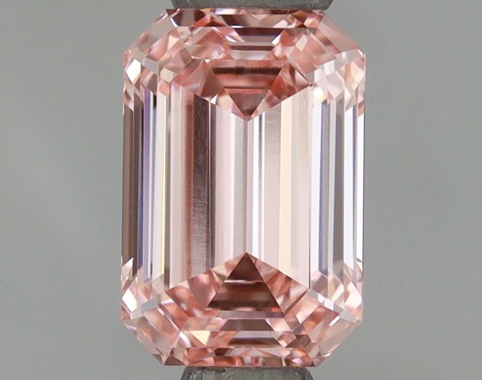 Lab-Grown Emerald Diamond - 1.0 Carats, Fancy Vivid Pink Color, VVS2 Clarity - Certified by IGI - Report Number: LG649413853