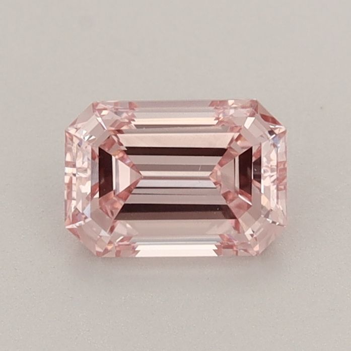 Lab-Grown Emerald Diamond - 0.71 Carats, Fancy Intense Pink Color, VS2 Clarity - Certified by IGI - Report Number: LG640442432