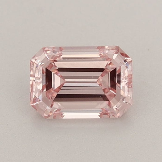 Lab-Grown Emerald Diamond - 0.71 Carats, Fancy Intense Pink Color, VS2 Clarity - Certified by IGI - Report Number: LG640442432