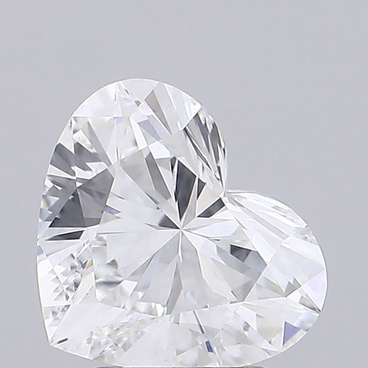 Lab-Grown Heart Diamond - 2.53 Carats, E Color, VVS2 Clarity - Certified by IGI - Report Number: LG675565314
