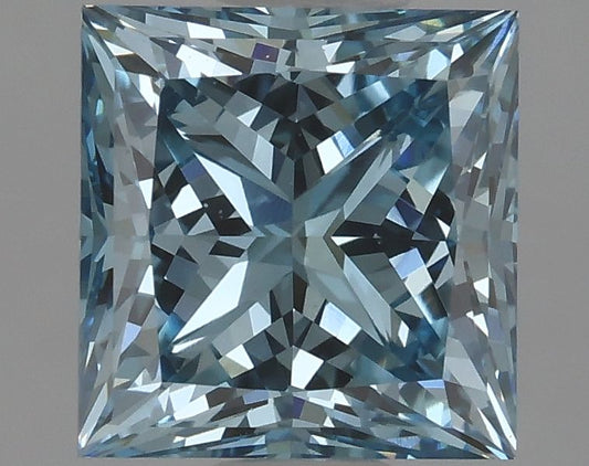 Lab-Grown Princess Diamond - 2.0 Carats, Fancy Vivid Blue Color, VS1 Clarity - Certified by IGI - Report Number: LG627456904