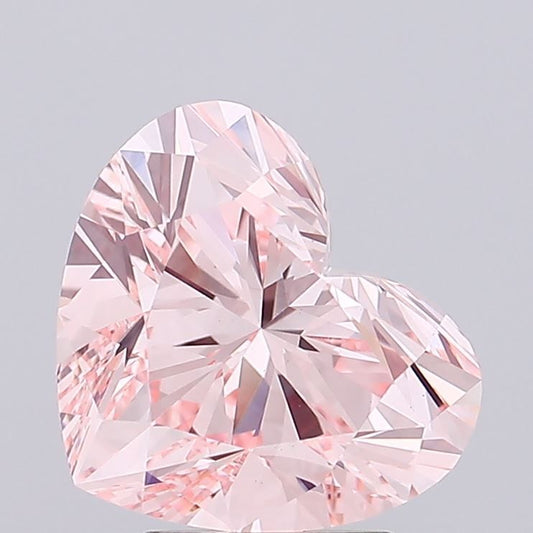 Lab-Grown Heart Diamond - 3.08 Carats, Fancy Intense Pink Color, VS1 Clarity - Certified by IGI - Report Number: LG689542136