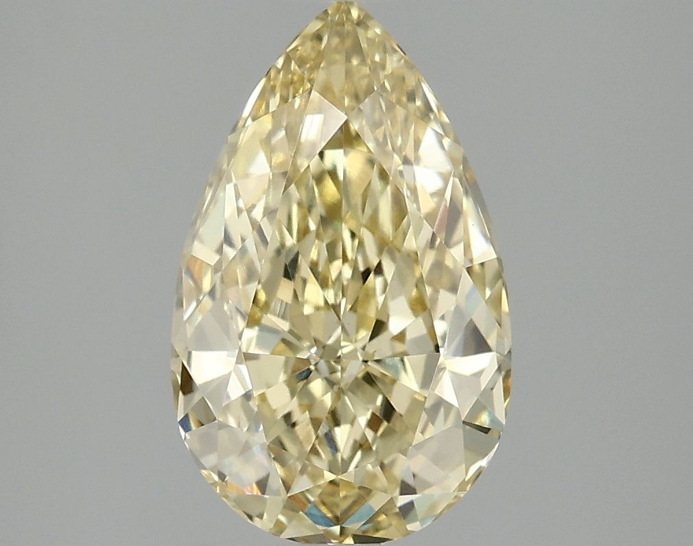 Lab-Grown Pear Diamond - 2.08 Carats, Fancy Vivid Yellow Color, VVS2 Clarity - Certified by IGI - Report Number: LG692518967