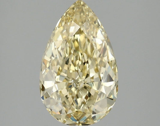 Lab-Grown Pear Diamond - 2.08 Carats, Fancy Vivid Yellow Color, VVS2 Clarity - Certified by IGI - Report Number: LG692518967