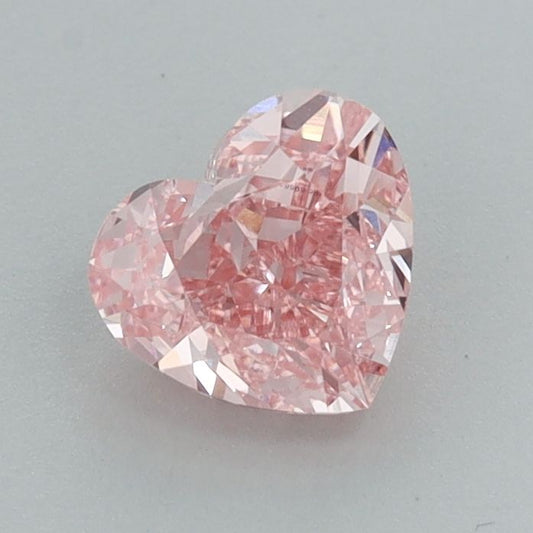 Lab-Grown Heart Diamond - 1.1 Carats, Fancy Vivid Pink Color, VVS2 Clarity - Certified by IGI - Report Number: LG635479989