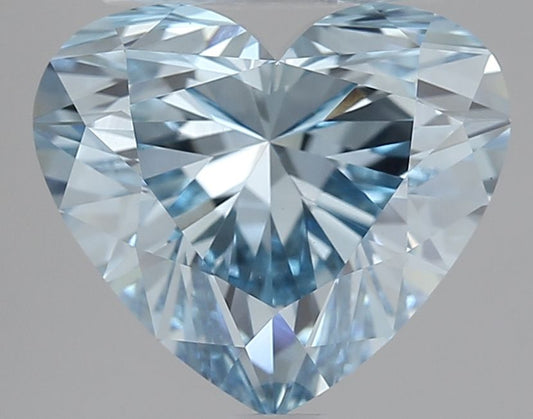 Lab-Grown Heart Diamond - 3.1 Carats, Fancy Vivid Blue Color, VS1 Clarity - Certified by IGI - Report Number: LG639446717