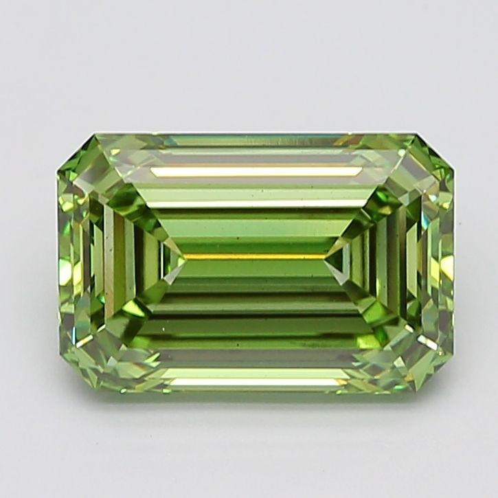 Lab-Grown Emerald Diamond - 6.05 Carats, Fancy Vivid Green Color, VS2 Clarity - Certified by IGI - Report Number: LG668406728