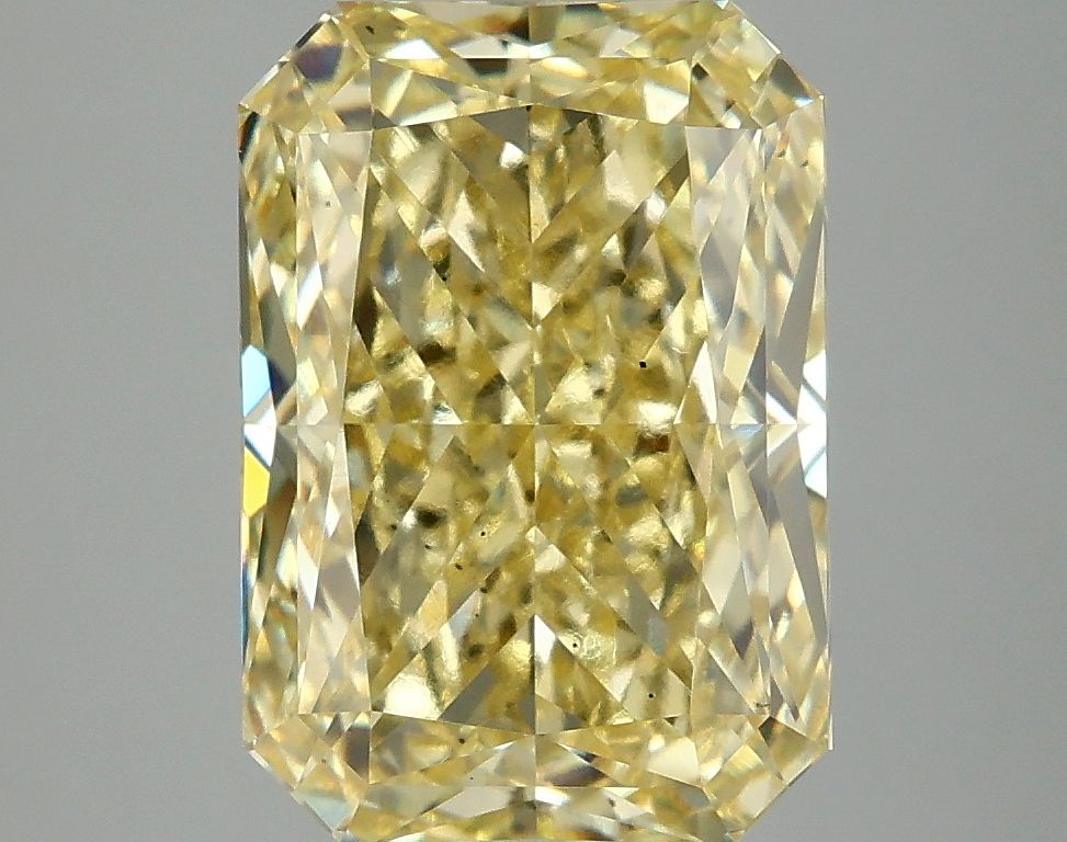 Lab-Grown Radiant Diamond - 5.01 Carats, Fancy Vivid Yellow Color, VS2 Clarity - Certified by IGI - Report Number: LG678527732