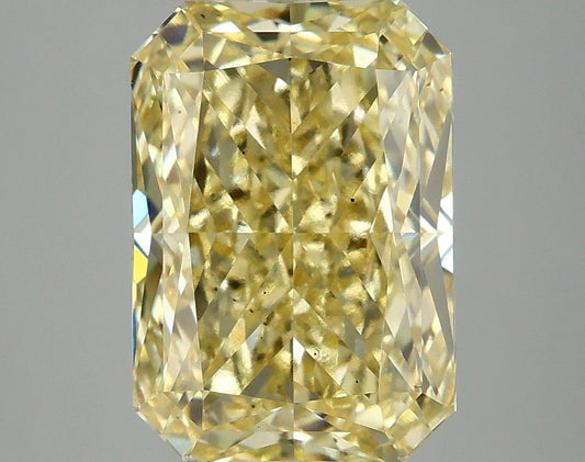 Lab-Grown Radiant Diamond - 5.01 Carats, Fancy Vivid Yellow Color, VS2 Clarity - Certified by IGI - Report Number: LG678527732