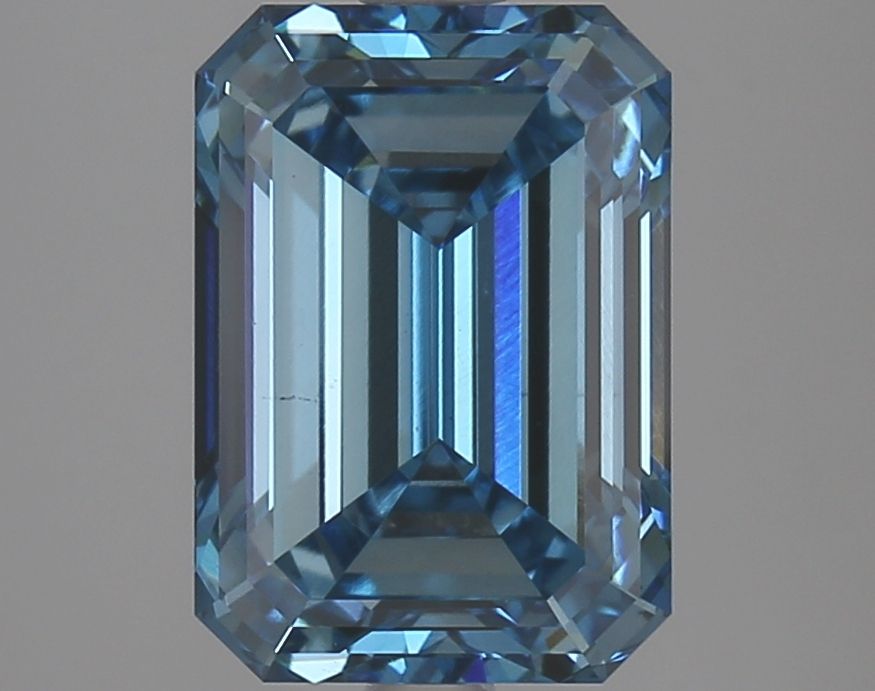 Lab-Grown Emerald Diamond - 4.04 Carats, Fancy Vivid Blue Color, VS1 Clarity - Certified by IGI - Report Number: LG616420463