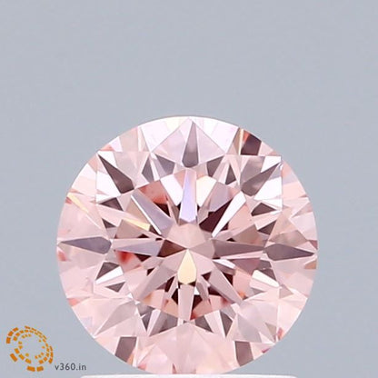 Lab-Grown Round Diamond - 1.02 Carats, Fancy Vivid Pink Color, VVS2 Clarity - Certified by IGI - Report Number: LG683515301