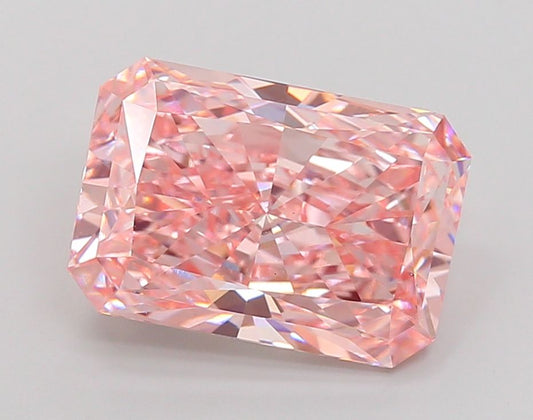 Lab-Grown Radiant Diamond - 5.03 Carats, Fancy Vivid Pink Color, VS1 Clarity - Certified by IGI - Report Number: LG678549549