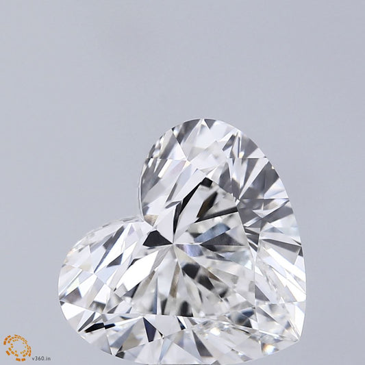 Lab-Grown Heart Diamond - 5.05 Carats, F Color, VVS2 Clarity - Certified by IGI - Report Number: LG677566625