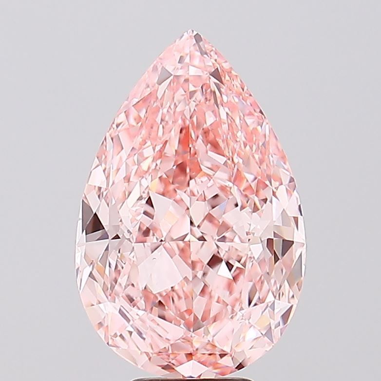 Lab-Grown Pear Diamond - 8.56 Carats, Fancy Intense Pink Color, VS1 Clarity - Certified by IGI - Report Number: LG687559749