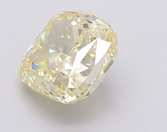 Lab-Grown Cushion Diamond - 3.51 Carats, Fancy Intense Yellow Color, VS2 Clarity - Certified by IGI - Report Number: LG602390096