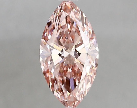Lab-Grown Marquise Diamond - 1.01 Carats, Fancy Vivid Pink Color, VS1 Clarity - Certified by IGI - Report Number: LG669450354