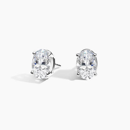 Ohrringe mit natürlichem Diamanten nach Maß in 925er Silber (LDJ 1023)