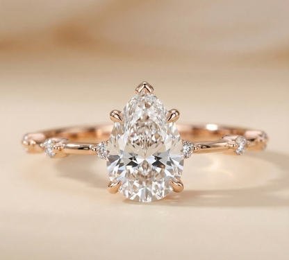 Im Labor gezüchteter französischer Pavé-Ewigkeitsring aus 14 Karat Weißgold (LD1033) (1 Karat)