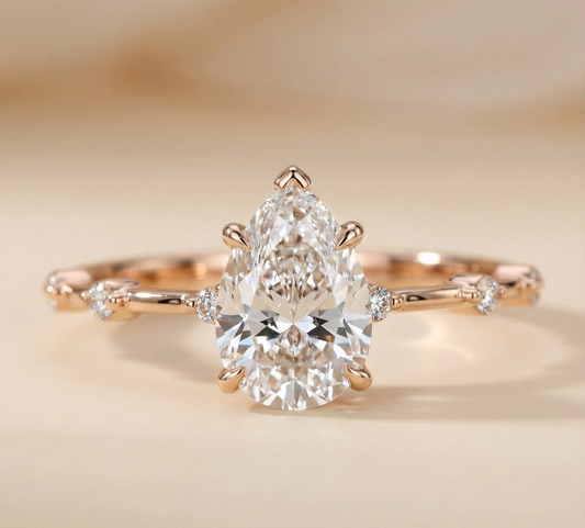 Bague d'éternité pavée française en or blanc 14 carats (LD1033) (1,00 carat)