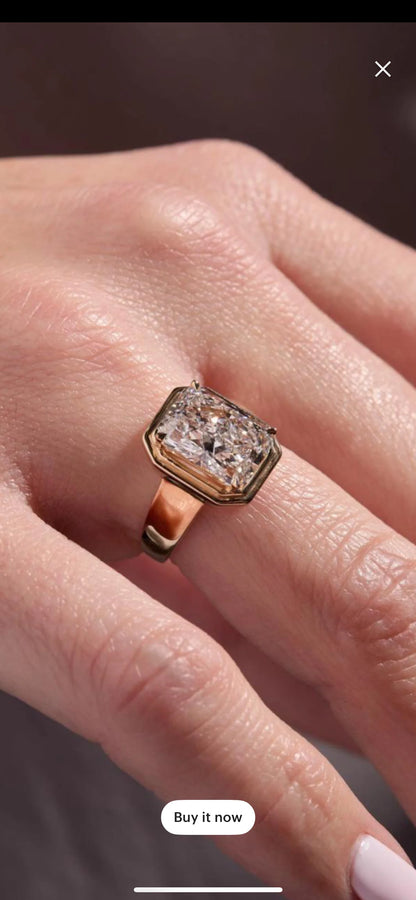 Im Labor gezüchteter Blue Heaven-Ring aus 925er Sterlingsilber (5 Karat)