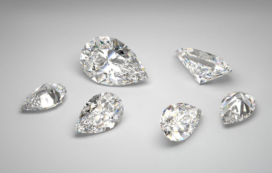 Im Labor gezüchteter loser Diamant im Birnenschliff | 3x2/4x2,5/4x3/5x3 MM | Farbe DE | Reinheit VVS-VS1