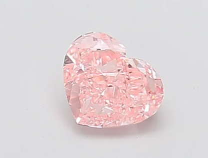 2.09 CTW Fancy Vivid Pink Heart Lab Grown Diamond Earrings in 18K White Gold (IGI Certified)