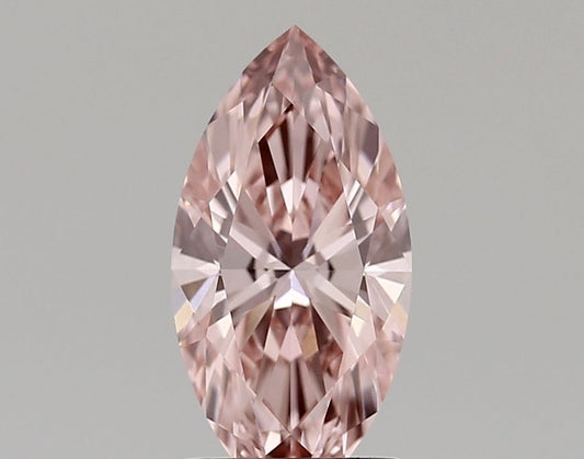 Lab-Grown Marquise Diamond - 1.24 Carats, Fancy Vivid Pink Color, VVS1 Clarity - Certified by IGI - Report Number: LG607316072