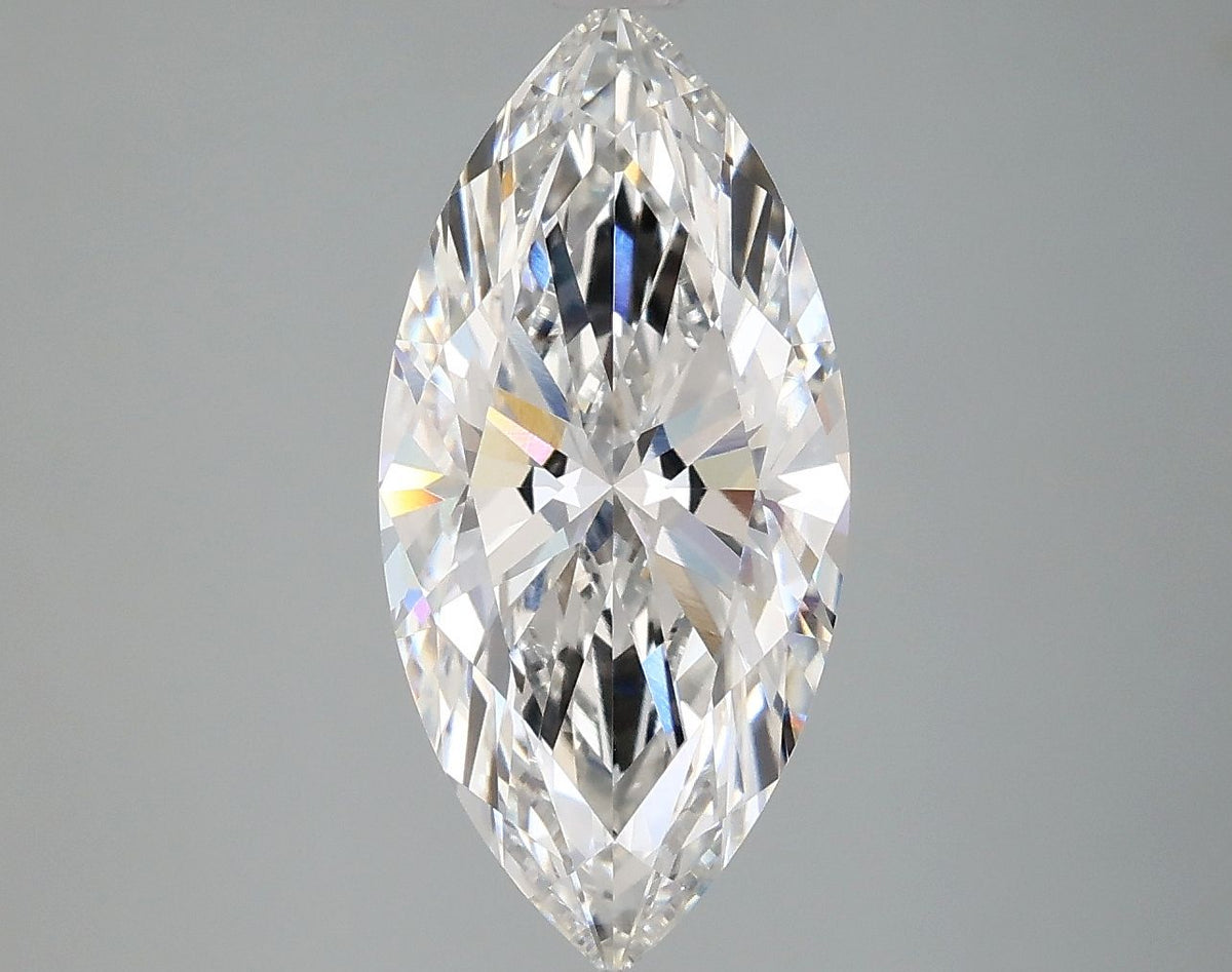 Lab-Grown Marquise Diamond - 3.01 Carats, F Color, VVS2 Clarity - Certified by IGI - Report Number: LG670454404