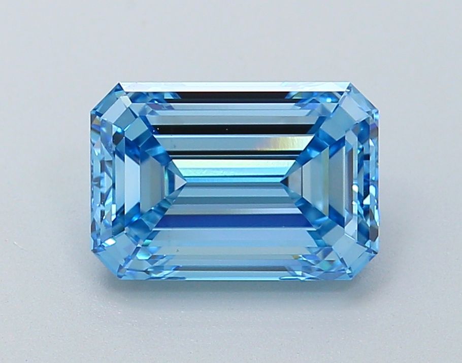 Lab-Grown Emerald Diamond - 2.02 Carats, Fancy Intense Blue Color, VVS2 Clarity - Certified by IGI - Report Number: LG622401088