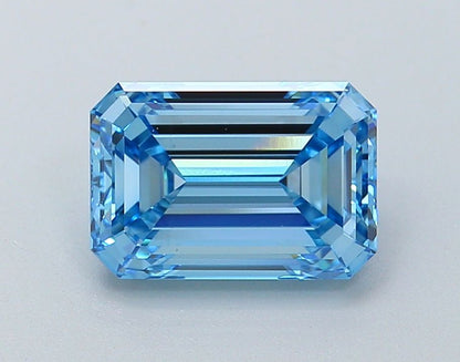 Lab-Grown Emerald Diamond - 2.02 Carats, Fancy Intense Blue Color, VVS2 Clarity - Certified by IGI - Report Number: LG622401088