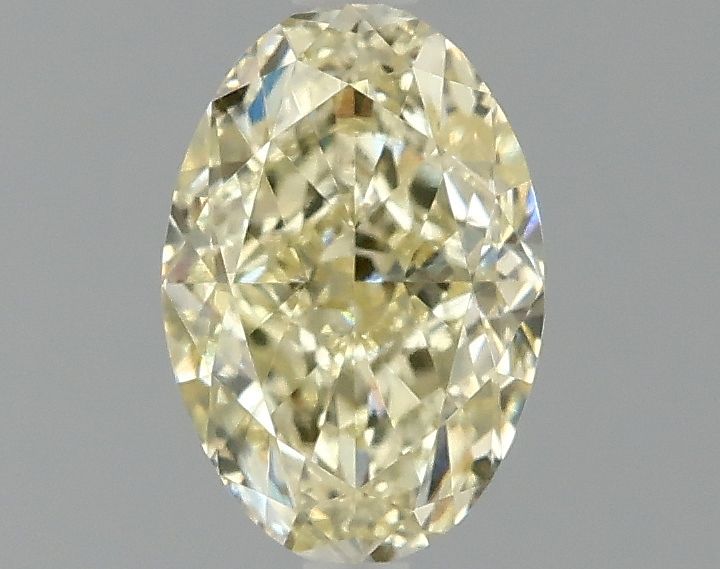 Lab-Grown Oval Diamond - 1.01 Carats, Fancy Yellow Color, VVS2 Clarity - Certified by IGI - Report Number: LG667438840