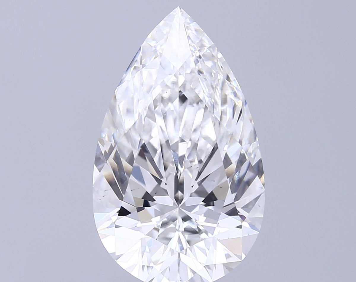 Lab-Grown Pear Diamond - 7.09 Carats, E Color, VS1 Clarity - Certified by IGI - Report Number: LG681572403