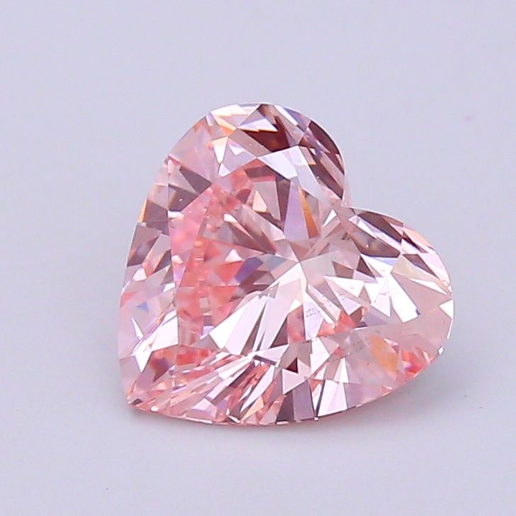 Lab-Grown Heart Diamond - 2.52 Carats, Fancy Intense Pink Color, VS2 Clarity - Certified by IGI - Report Number: LG534239270