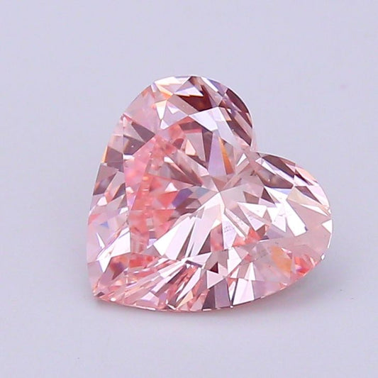 Lab-Grown Heart Diamond - 2.52 Carats, Fancy Intense Pink Color, VS2 Clarity - Certified by IGI - Report Number: LG534239270