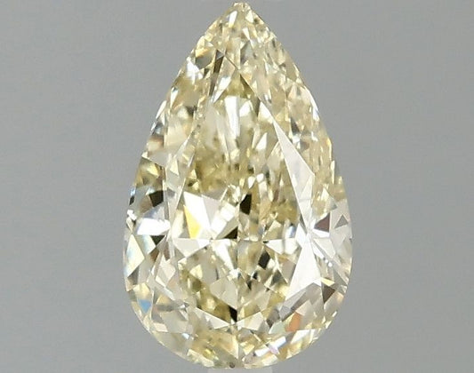 Lab-Grown Pear Diamond - 1.01 Carats, Fancy Yellow Color, VVS2 Clarity - Certified by IGI - Report Number: LG662416026