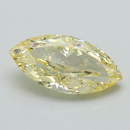 Lab-Grown Marquise Diamond - 1.08 Carats, Fancy Intense Yellow Color, VS1 Clarity - Certified by IGI - Report Number: LG602356960