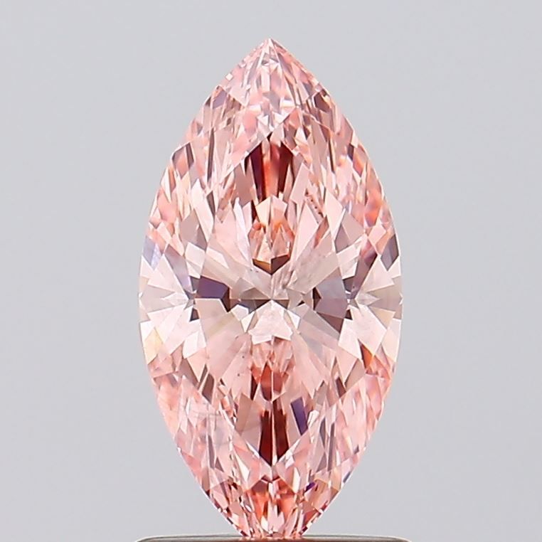 Lab-Grown Marquise Diamond - 1.16 Carats, Fancy Intense Pink Color, VS2 Clarity - Certified by IGI - Report Number: LG553231671