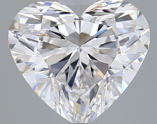 Lab-Grown Heart Diamond - 1.54 Carats, F Color, VVS2 Clarity - Certified by IGI - Report Number: LG675577053