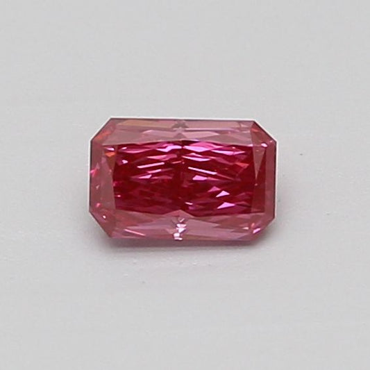 Lab-Grown Radiant Diamond - 0.34 Carats, Fancy Vivid Pink Color, VS1 Clarity - Certified by IGI - Report Number: LG635474273