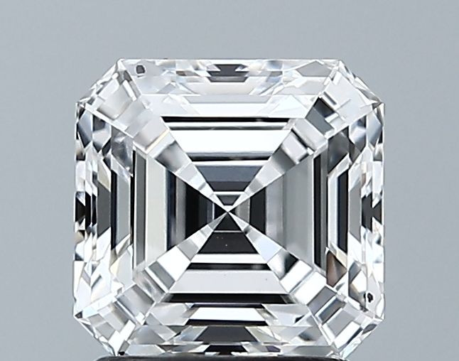 Lab-Grown Asscher Diamond - 1.61 Carats, E Color, SI1 Clarity - Certified by GIA - Report Number: 6451401666