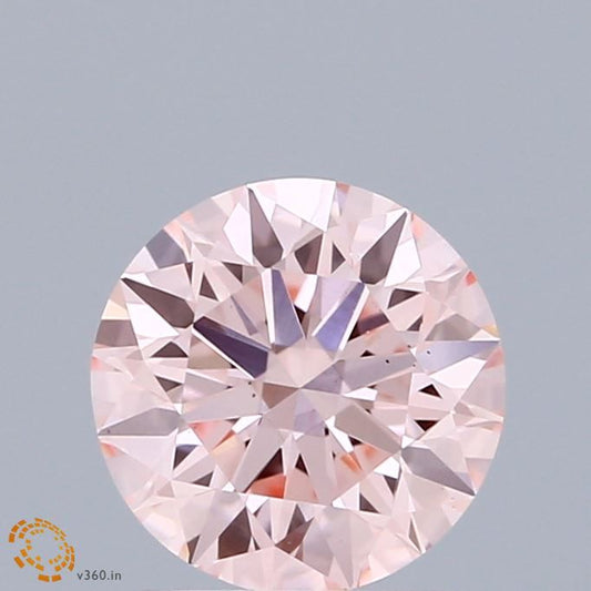 Lab-Grown Round Diamond - 1.5 Carats, Fancy Vivid Pink Color, VS1 Clarity - Certified by IGI - Report Number: LG669429512